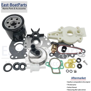Water Pump Maintenance Kit for Mercury 4 Stroke 2 Cyl 8 9.9 13.5 15 HP Outboard - Picture 1 of 6