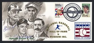 EARL WEAVER & JIM BUNNING SIGNED HOF 1996 Induction Day Cachet Orioles Phillies - Picture 1 of 3
