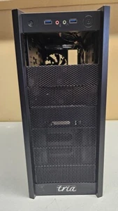 Estuche para computadora ATX tamaño completo malla negra (abolladuras) - Imagen 1 de 9