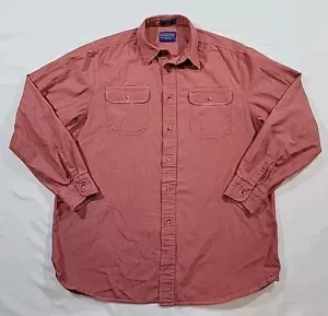 Pendleton camicia manica lunga con bottoni uomo media Blake Chambray rosso erica - Foto 1 di 12