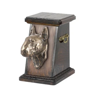 Bullterrier, Bully I - Urne für Hundeasche, elegante Urne mit Statue, Gedenken - Bild 1 von 3