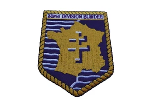 Aufnäher Französische Armee 2eme  Division  Blndee ca 6,5x8,5 cm - Picture 1 of 1