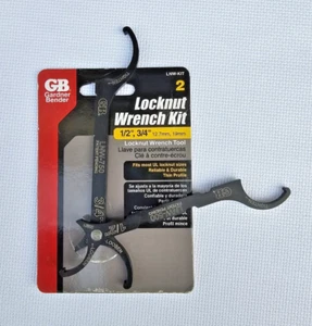 Gardner Bender 2 Locknut Wrench Kit, 1/2" and 3/4" - New on Card - Picture 1 of 4