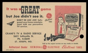 ADVERTISING/POSTAL HISTORY - GENERAL ELECTRIC AD ETR-1057-2 ON UX38 - Picture 1 of 3