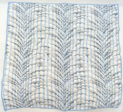 Juego de 4 servilletas de tela vintage azul gris blanco patrón de rayas trazo de pintura 18x18 Foto 1 de 4