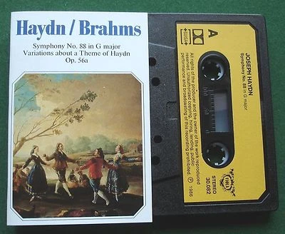 Haydn / Brahms Symphony 88 Variations about Theme of Haydn Cassette Tape TESTED - Image 1 of 3
