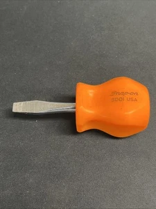 Snap On Slotted/ Flat blade Stubby Screwdriver SDD1 - ORANGE - Picture 1 of 4