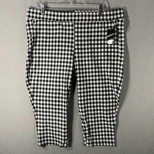 New Torrid Gingham Pedal Pusher Crop Leggings Pants Pockets Women's 3X - Picture 1 of 7