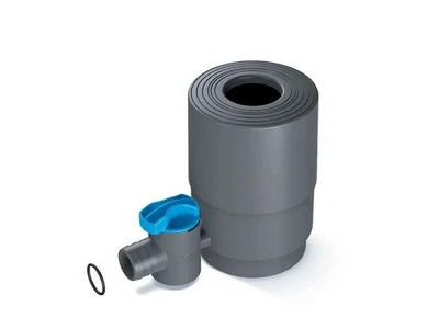 Regensammler mit Hahn und Überlaufstop Farbe Stahl und Braun  Regensammler - Bild 1 von 2