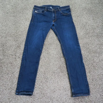 Jeans Diesel Masculino 34 Azul Thavar XP Slim Skinny Stretch Denim Lavagem Média 34x31 - Imagem 1 de 4