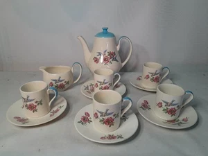 Palissy BLUEBIRD OF HAPPY Parte Café Servicio Olla Tazas Platillos Jarra Leche - Imagen 1 de 17
