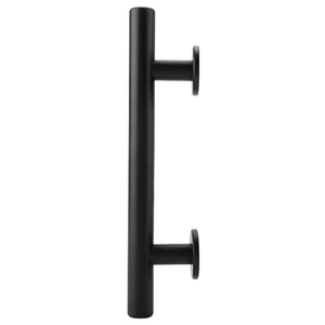 Black Heavy Duty Carbon Steel Sliding Barn Door Closet Pull Handle Wooden Ga SPG - Picture 1 of 7