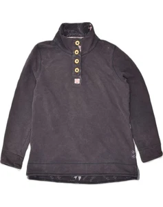 WHITE STUFF Womens Graphic Button Neck Sweatshirt Jumper UK 12 Medium Grey VG08 - Picture 1 of 4