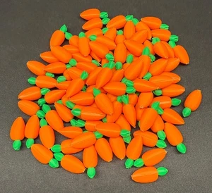 Lot of 3D Printed Carrot Bright Orange & Green 1 Inch Tall Fun Leave Behind NEW - Picture 1 of 4
