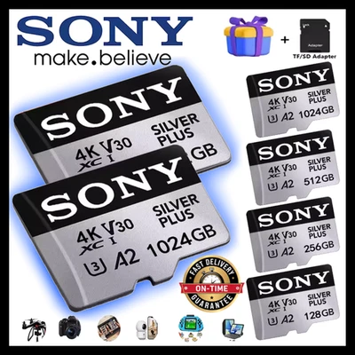 Micro TF SD Card 128GB–1TB A2 U3 V30 High Speed SD Memory Card Phone PC Laptop - Image 1 of 4