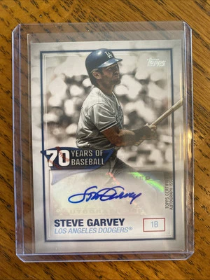 2021 Topps 70 Years of Baseball Auto Steve Garvey #70YA-SG Dodgers - Image 1 of 2