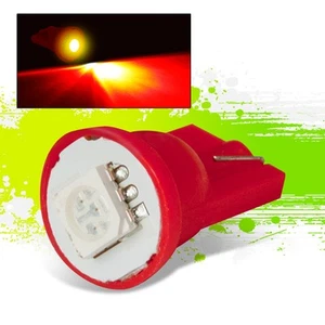 1 SMD 5050 LED T10 W5W 194 168 RED INTERIOR DOME WEDGE LIGHT BULB UPGRADE - Picture 1 of 1