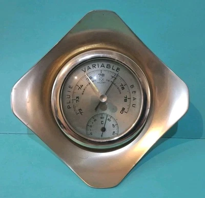 Ancien BAROMÈTRE-THERMOMÈTRE De Précision Marque NAUDET Mural Made In France  - Photo 1/4