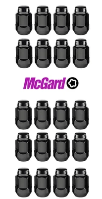 20 Universal Wheel Lug Nuts MCGARD Black M12 x 1.5 Thread Bulge Cone Seat - Image 1 of 4