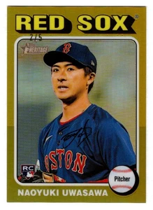 Naoyuki Uwasawa 2024 Topps Heritage Gold Refractor Rookie RC 2/5 Boston Red Sox - Picture 1 of 2