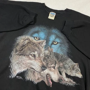 Felpa girocollo Gardner vintage Ultra Y2K Wolf Pack stampa grafica uomo XL - Foto 1 di 9