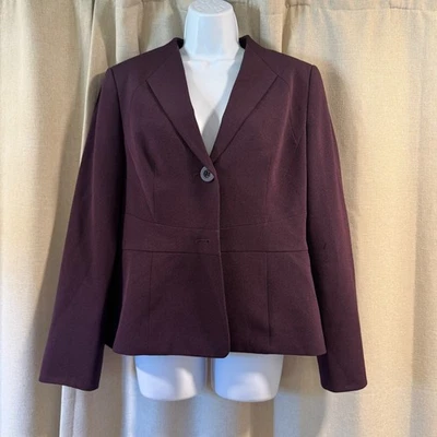 Kasper Womens Purple Blazer Jacket Business Casual Size 10 - Image 1 of 4