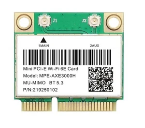 WiFi 6E Card MPE-AXE3000H Mini PCI-E Network Adapter 802.11AX WiFi Bluetooth 5.2 - Afbeelding 1 van 1