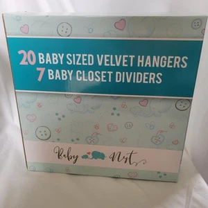Babynestchen 20 babygroße Samtbügel, 7 Babyschrankteiler - Bild 1 von 3