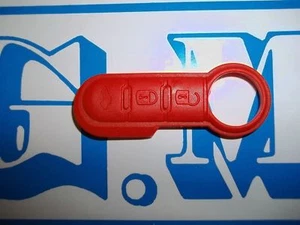 Buttons Replacement Key Fiat Grande Punto Evo 500 Delta Ypsilon Panda Color Red - Picture 1 of 1