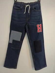 TOMMY HILFIGER Big Boys Patched Pull-On Denim Jeans Stretch Small (8-10)  [CB19] - Picture 1 of 10