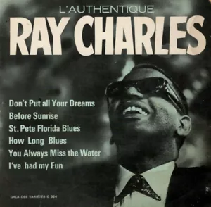 RAY CHARLES ~ L'Authentique ~ 1965 French Vargal 6-track 7" vinyl EP~ pic.sleeve - Picture 1 of 4