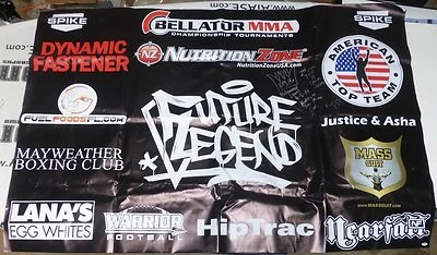 King Mo Muhammed Lawal Firmado Bellator 123 Lucha Usado 4x6 Banner PSA/ADN CERTIFICADO DE AUTENTICIDAD MMA Foto 1 de 4