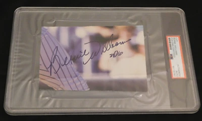 Bernie Williams Firmado/Autografiado 4 x 6 Corte PSA Losa Yankees Estrella Foto 1 de 3