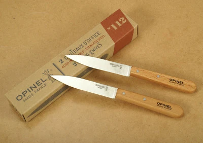 2x Opinel Office N°112 Frühstücksmesser Brötchenmesser Tafelmesser INOX Neu O70 - Bild 1 von 4