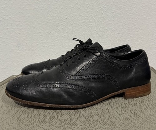 Scarpe eleganti Prada uomo punta ad ala taglia 7 5 stringate in pelle nera