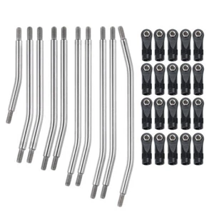 324mm Wheelbase Stainless Steel Steering Rod Link Linkage For RC Car 1/10 SCX10 - Picture 1 of 11