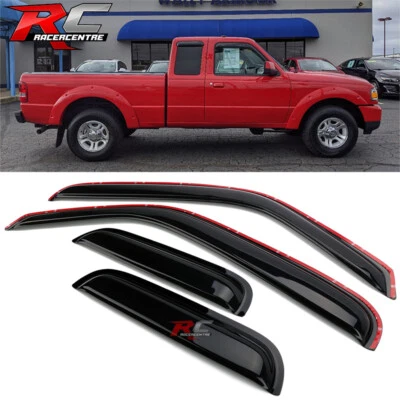 Fits 99-11 Ranger 99-00 Mazda B2500 In Channel 4PCS Sun Shade Window Visors — 第 1/4 张图片
