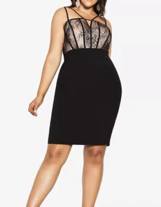 Neu mit Etikett City schickes sinnliches Kleid Übergröße 20 City Chic Large - Bild 1 von 6