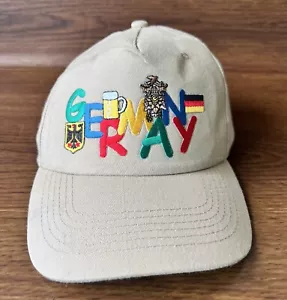 Sombrero Alemania Strapback Bronceado Souvenir Bordado Letras Multicolores - Imagen 1 de 9
