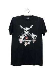 Camiseta De Colección 1991 MTV Headbangers Ball Desteñida Negro Rock Metal Gira de Conciertos Talla M - Imagen 1 de 6