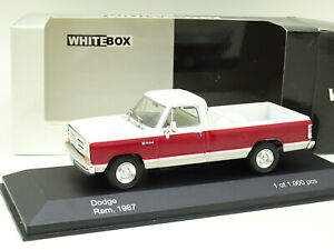 WhiteBox 1/43 - Dodge RAM Pick Up Rouge et Blanc 1987
