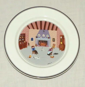 Villeroy & Boch Laplau 6 8,25 pulgadas plato de ensalada escena junto a la chimenea - Imagen 1 de 3
