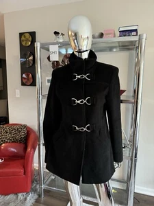 HILARY RADLEY Wool metal toggle jacket and hardware size 8 - Picture 1 of 12