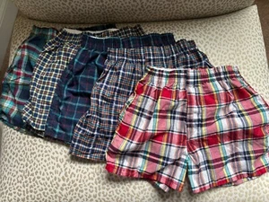 Fruit Of The Loom NWOT Plaid Boxer Shorts, Set Of 5, Various Colors, Boys Sz S - Picture 1 of 14