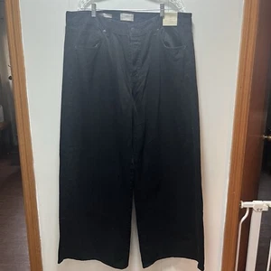 Universal Thread Jeans Damen Größe 17 Schwarz Denim Mid Rise Super Wide Leg NEU - Bild 1 von 3