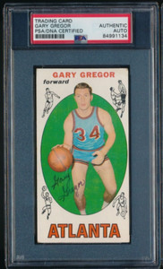 1969-70 Topps #11 Gary Gregor rc signed auto autograph PSA/DNA VG+ cond