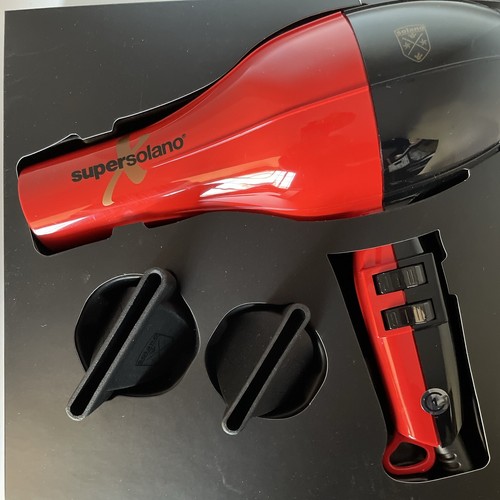 Super Solano X Supersolano HAIR DRYER BLOWDRYER NIB Italy 2 Nozzles