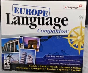 eLanguage Europe Language Companion PC CD-ROM Windows Vista, XP, 2000, Me, 98SE - Picture 1 of 2
