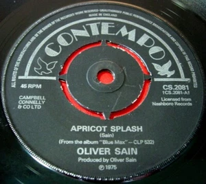 Oliver Sain Apricot Splash 7"UK ORIG 1976 Contempo Party Hearty Funk Instr VINYL - Imagen 1 de 4