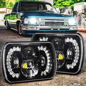 2PC For Toyota Pickup 1982-1995 Truck Tacoma 5x7" 7x6" LED Headlights Hi/Lo DRL - Picture 1 of 11